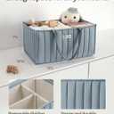 Blissful Diary Baby Diaper Caddy Organizer, Stylish Storage Basket for Newborn Essentials and Diaper Station, Gift for Baby Shower and Registry Must-Have, Dusty Blue