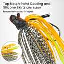 Pristis Jig Head Fishing Lures for Freshwater Saltwater, Weedless Swim Jig Teasers with Sharp Hooks & Exquisite Coating, Pre-Rigged Vibrating Swimbaits Kit Gear for Bass Crappie Walleye Trout Pike