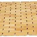 Mind Reader Bath Mat, Shower Mat, Bathtub Mat, Bathroom Accessory, Wood, Rayon from Bamboo, 23.5"L x 16.5"W x 0.4"H, Brown