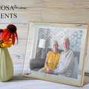 MIMOSA MOMENTS Collapsible Double-side Brass Metal Floating 5x7 Picture Frame, Tabelop Photo Frame Display 2 pcs 12 x18 cm Horizontal Photo