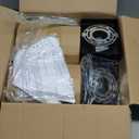 24.8 Inch Black Battery Operated Wall Sconces Set of 2, Rechargeable Wireless Wall Lights with Remote & White Fabric Shade, Indoor Not Hardwired Dimmable Wall Lamps for Bedroom, 2 Bulbs Included