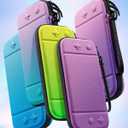 Honghao Case for Nintendo Switch 2 , Travel Carrying Case for Switch 2, Ultra-thin Protective Bag for Storage Nintendo 2 Accessories (Pink Blue)