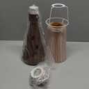 Wood Small Table Lamp, Mini Cute Table Lamp, Pleated Table Lamp,Wooden Grain Bedroom Lamps for Nightstand, Small Scalloped Lamp Shade Table Lamps for Small Spaces for Bedroom,Living Room (Black Walnut)