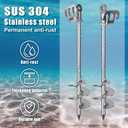 BeneLabel 17" 26" 36" Boat Sand Anchor for Boat Screw in Boat Anchor for Shallow Water, Stainless Steel Boat Beach Anchor for Sandbar, TET Ski Anchor, Kayak Anchor, Pontoon Boat, Sandbar
