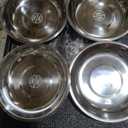 VENTION Small Shallow Cat Food Bowls, Outer Dia. 6.6 in Whisker Fatigue Cat Bowl, Stainless Steel Cat Food Dish for Indoor Cats, Set of 4 Replacement Cat Bowls for Raised Station(15.2 Fl.oz)