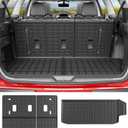 powoq 7&8 Seats Cargo Liner Compatible with 2019-2026 Subaru Ascent Trunk Mat TPE 3rd Backrest Mat Replacement for 2019-2026 Subaru Ascent Accessories (7&8 Seats Trunk Mat+3rd Row Backrest Mat)