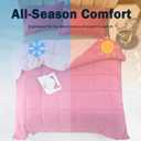 3pc Hot Pink Queen Size Bedding Comforter Set Duvet Insert Blanket