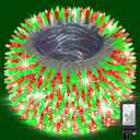 1500 LED Chrstmas Lights, 470ft Outdoor Christmas String Lights with 12 Modes, Red & Green LED String Lights with Timer Dimmable Waterproof for Tree Fence Garden Xmas Wedding Party Decor Red & Green