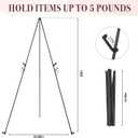 Easel Stand for Wedding Sign & Poster 63'' Easels for Display Portable Art Easel for Floor Adjustable Metal Easel Black