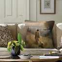 3 x He is Risen Easter Throw Pillow Covers - Christian Religious Easter Lamb Decor, Esus and the Lost Lamb Religious Pillow Covers for Home Bedroom Couch