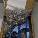 MYFULLY Hand Press Grommet Machine Kit Heavy Duty Industrial Eyelet Grommet Machine Punch Tool Kit Rivet Press Tool with 3 Interchangeable Dies (#0#2#4) and 1500 Silver Grommets (1/4", 3/8", 1/2")