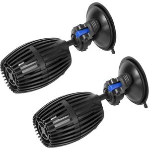 AQUANEAT 2 Pack Aquarium Circulation Pump, 480 GPH Fish Tank Powerhead, Saltwater Wave Maker, Submersible Water Pump with Suction Cup