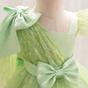 IBTOM CASTLE Girls Birthday Party Dress Heart Glitters Tulle Princess Dress Toddler Flower Girl Wedding Prom Pageant Dress (Green)