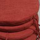 Chair Cushions for Dining Chairs with Ties and Removable Cover, Dining Kitchen Chair Pads with Non-Slip Bottom, High-Resilience Indoor Seat Cushions, 16'' x 16'' x 2'', Set of 4, Red