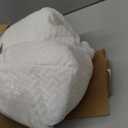 5 STARS UNITED Knee Pillow for Back Sleeping  Memory Foam Cushion for Sciatica Pain Relief  Under Leg Support for Sleeping on Back  Half Moon Bolster for Bed, White (Standard)