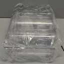 mDesign Stackable Plastic 3 Bottle Refrigerator Wine Rack - Kitchen Storage Organizer for Champagne, Wine or Water Bottles - Stacking Wine Organizer for Fridge - Ligne Collection - 2 Pack - Clear