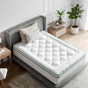 Novilla Queen Mattress Topper, Extra Thick Pillow Top Mattress Pad, Down Alternative Fill Breathable Cotton Cover, 8-21" Deep Pocket Soft Bed Topper for Back Pain Relief
