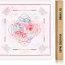 Deyimmei Neoprene Mahjong Mat for Table 31.5"x31.5" - Non-Slip, Noise Reduction Cover with Storage Pockets, American Rules & Crease-Free Rolled Shipping (Soft Petals)