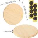 SHUESS 50 Pack Unfinished Wood Coasters 4 Inch Round Wooden Coasters for Crafts with Non-Slip Silicon Dots, Blank Wood Coasters Bulk for DIY Stained Painting Home Decoration Wood Engraving
