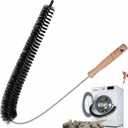 27.95 Inch Dryer Vent Cleaner Brush - Flexible Lint Brush for Dryer Vent, Refrigerator Coil Cleaning Brush, Long Handle Dust & Pet Hair Remover for Trap and Duct – for Fire Risk Reduction