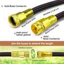 10FT Lightweight Flexible Garden Hose,Non-Slip Handles,Non-kink Hose,Solid Brass Fitting for Boats, RV Water Hose,Marine Washdown,Lawn,Garden,Leakproof TPE Hose (OrangeBlack, 10 FT)