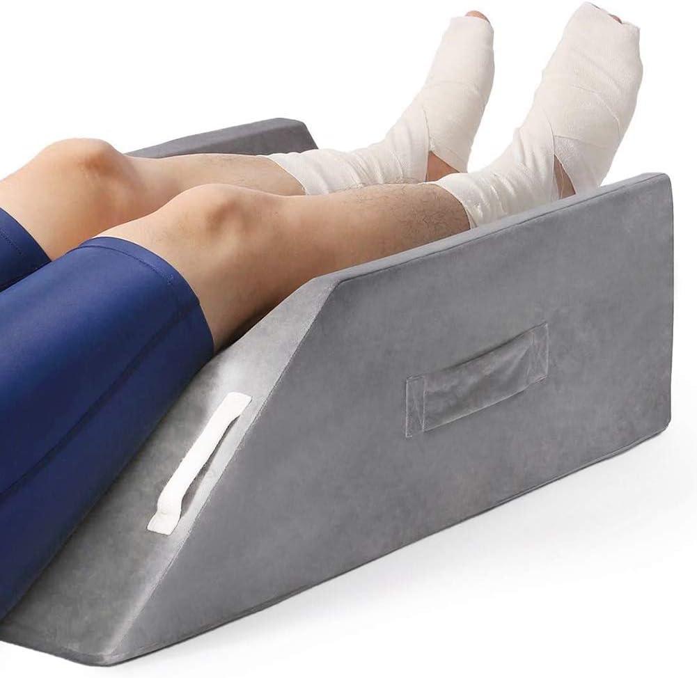 LightEase Post-Surgery Leg, Knee, Ankle Elevation Double Wedge Pillow, Memory Foam Leg Elevating Pillow for Injure, Sleeping, Foot Rest, Reduce Swelling, 29"x16.5"x9"