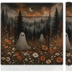 Ghost Floral Halloween American Mahjong Mat, 31.5"x31.5"