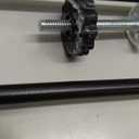 Cumbor 29.2-43" Baby Gate for Stairs, Wall-Mounted (Drill Required), Expandable No Bottom Bar Dog Gate, Auto Close Extra Wide Walk Thru, Pet & Toddler Proof Gate, Top & Bottom of Stairways(Black)