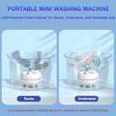 Mini portable USB Washing Machine | Sink Washing Machine Ultrasonic Turbo Washer for Clothes and Dishes. Perfect for Travel, Business, Camping, Home, College, RV, and Apartments