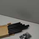 10 Pack 3/4 Inch Round x 32 Inch Length Staircase Deck Balusters Standard Plain Black Coated for Stair Deck Porch