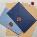 Tuhangcc Premium Velvet-Touch Stationery Set with Unique Design Colors - Best Paper and Elegant 4x6 Envelopes (24 Writing Sheets + 12 Envelopes) for Love Letters and Party Invitations (Lake Blue)