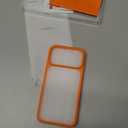 case for I phone Shockproof Protection Cover Frosted Translucent Anti-Yellowing Back Case(Orange,Air)