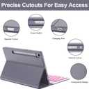 FARYODI Keyboard Case for Samsung Galaxy Tab S10 FE 5G 10.9 inch 2025/ S9 FE 10.9" 2023/S9 11 Inch 2023,7 Colors Backlit Detachable Wireless Keyboard,Smart Folio Cover with S Pen Holder,Purple