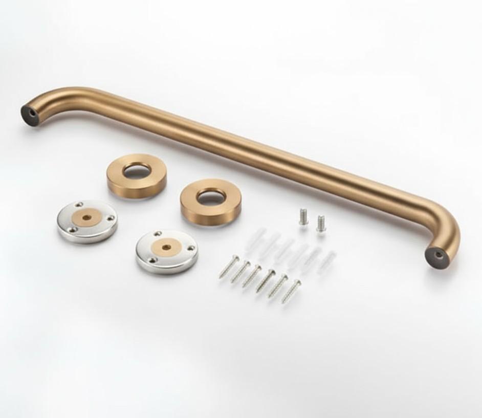 Tatuo Showers Grab Bars for Bathtubs 304 Stainless Steel Bathroom Safety Handrails Anti Slip Handles Grab Bars for Elderly, Senior, Pregnant (Gold,16 Inch)