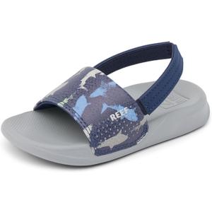 REEF unisex-child Little One Slide (3 Toddler, Navy Shark)