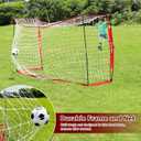 Storgem Soccer Goal,Soccer Net,Soccer Goals for Backyard,with Bow Frame,Collapsible Metal Base and 15 Training Cones 14x7Ft