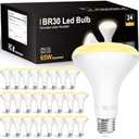 dalattin 24 Pack BR30 LED Bulbs 65W Equivalent, Dimmable Indoor Flood Lights 2700K Soft White, 9W, 800 Lumens, E26 Base, LED Recessed Light Bulb for Living Room, Bedroom, Bathroom, Kitchen
