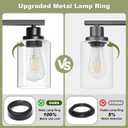 Unicozin Modern Bathroom Light Fixtures, 5 Light Vanity Lights Over Mirror, Black Wall Lamp with Clear Glass for Living Room Cabinet Bedroom Porch