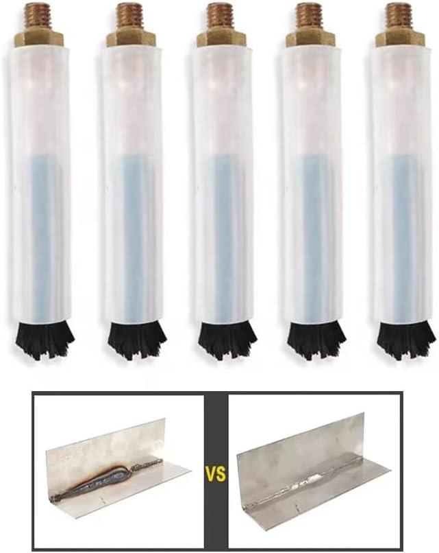 Weld Bead Cleaning Brush M8 5PCS, Copper Head Weld Brush for Welding Bead Seam Polishing Machine - Weld Cleaning Accessories