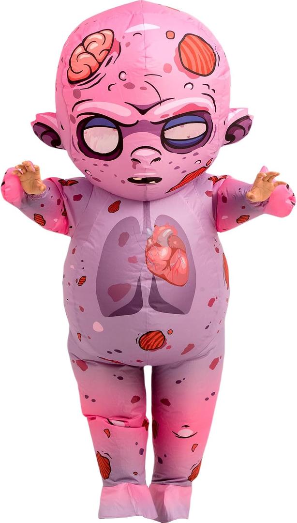 One Casa Inflatable Costume Adult,Blow Up Zombie Suit,Scary Halloween Costumes for Men Women