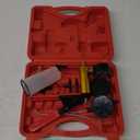 Brake Bleeder Kit with Hand Vacuum Pump with Gauge Adapters Automotive Brake Fluid Bleeding Set for Bike Car Truck (red)
