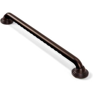 Seachrome 24 inch Finger Grip Grab Bar for Bathroom, Curl Grip, ADA Safety Grip Assist Shower Rail for Elderly and Seniors, Stainless Steel, Oil Rubbed Bronze