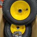 AR-PRO (2-Pack) 13x5.00-6 Front Tire and Wheel Assembly, 4-Ply Tubeless Turf Tire with Rim for Riding Mower Lawn Tractor, 3"-6" Offset Hub & 3/4" Bushings extra 5/8" Bushings