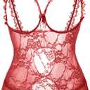 Women Sexy Lingerie Nightwear - One-Piece Bodysuit Nightie Plus Size, Black