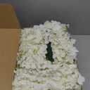 100 Pcs Faux White Hydrangea Artificial Flowers Bulk, Fake Silk Hydrangea Flowers Heads with Stems for Wedding Decorations Garden Party Baby Shower Porch Home Decor Table Centerpieces