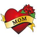 7-Sheet Mom Heart Temporary Tattoos, Fake Tattoos for Women, Girls, Men and Kids, Love Rose Mom Tattoo Stickers for Mothers Day