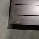 Faux Wood Outdoor Patio Table 68x38x31,  With Umbrella Hole for Garden, Lawn