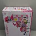 Doloowee DIY Dolls House for Girls - 4-Level 10-Room Villa with 2 Dolls, 4 Dogs & Rich Accessories, Dolls House Toys for Kids 4-8 Years Old