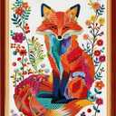 Dimensean Stamped Cross Stitch Kits Full Range of Embroidery Patterns Starter Kits for Beginners Adult or Kids DIY Cross Stitches Needlepoint Kits 11CT-Colorful Cat 16x20 inch