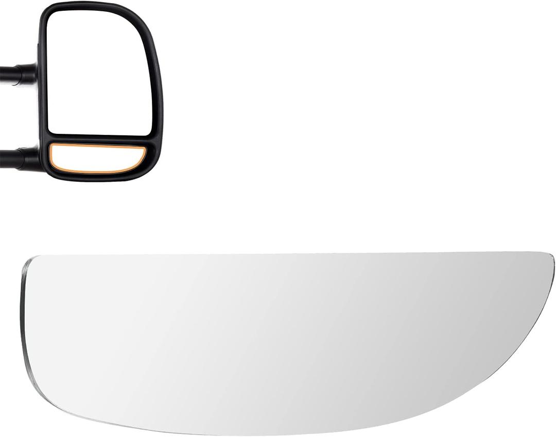 ITOPUP Towing Mirror Glass Fits 1999-2016 For Ford F-250/350/450/550 Super Duty 2000-2005 For Ford Excursion Non-Heated Right Side Lower Convex Mirror Glass